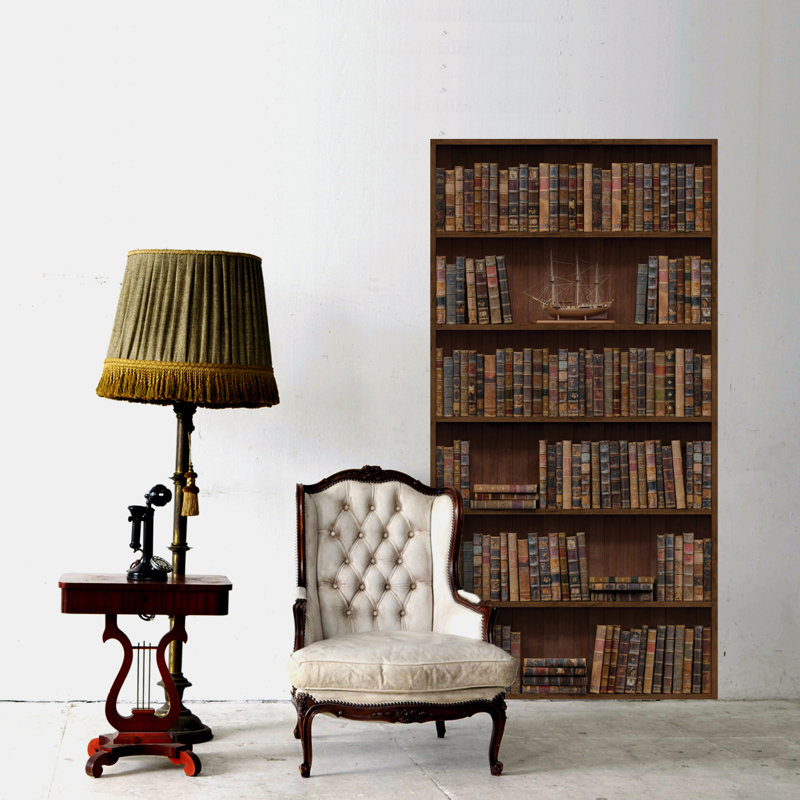 Walplus Vintage Bookshelf Wall Decal & Reviews Wayfair
